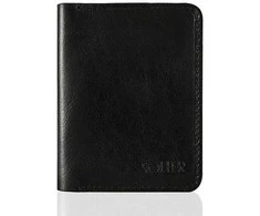 Plonos odinės vyriškos piniginės SOLIER SW10 SLIM Juodas