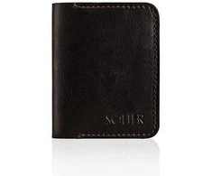 Plonos odinės vyriškos piniginės SOLIER SW11 SLIM BROWN