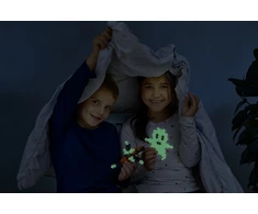 Plus-Plus Mini konstruktorius – 1 m vamzdelis, šviečia tamsoje, 520 detalių (ryškių spalvų miksas)