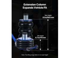 VEVOR Automobilinis oro domkratas 6 t, reguliuojamas kotas