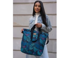 Pojemna torba shopper na zakupy w modny wzór - Rovicky