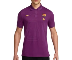 Polo marškinėliai vyrams violetiniai medvilniniai FC Barcelona Nike