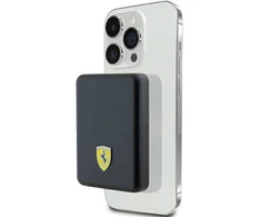 Ferrari Powerbank FEPB5MNCAK 15W 5000mAh juodos spalvos Metal Logo MagSafe