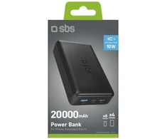 Powerbank Puro Fast 20000 mAh 2x USB-A + 1x USB-C - juodas