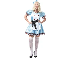 Prabangus Alisos (Alice) kostiumas moterims – „Alisa Stebuklų šalyje“ (Alice in Wonderland)