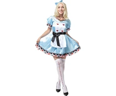 Prabangus Alisos (Alice) kostiumas moterims – „Alisa Stebuklų šalyje“ (Alice in Wonderland)