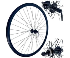 Priekinis dviračio ratas, 27,5 colio Shimano HB-QC300, juodas
