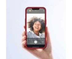 priekinis ir galinis dangtelis iPhone 13 Pro Max + grūdinto stiklo ekrano apsauga raudona (JR-BP928 red)