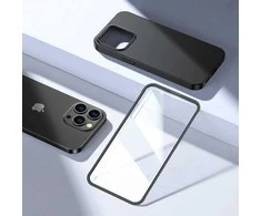 priekinis ir galinis dangtelis iPhone 13 Pro Max + grūdinto stiklo ekrano apsauga juoda (JR-BP928 juoda)