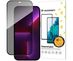 Privatumo stiklas su apsaugos nuo šnipinėjimo filtru „iPhone 15 Pro Max“ „Wozinsky Privacy Glass“ – juodas