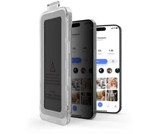 Privatumo stiklas telefonui juodas 2 vnt. iPhone 15/16