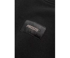 Prosto džemperis su žakardo etikete „Crewneck“ KL261MSWE1021, juodas, L dydis