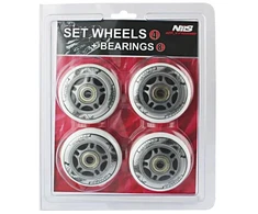 PU 64x24 82A Baltas (4 vnt.) + ABEC-7 (8 vnt.) NILS EXTREME KOMPLEKTAS
