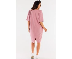 Pudros rožinė oversize suknelė Infinite You