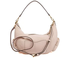 Pudroworóżowa skórzana torebka na ramię Michael Kors 35S6G0WS8S