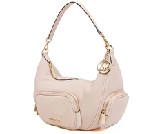 Pudroworóżowa skórzana torebka na ramię Michael Kors 35S6G0WS8S