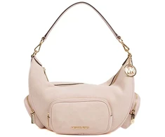 Pudroworóżowa skórzana torebka na ramię Michael Kors 35S6G0WS8S