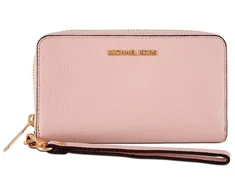 Pudroworóżowy skórzany portfel damski Michael Kors 35S9GTVE7L