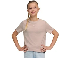 Puma ESS Marškinėliai su centruotu katės logotipu vaikams, rožiniai 692972 89