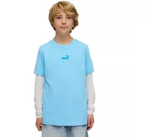 Puma ESS Marškinėliai su mažu Nr. 1 logotipu viduryje vaikams Mėlyni 692975 45