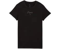 Puma ESS Script Tee moteriški marškinėliai juodi 691760 01
