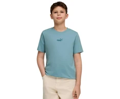Puma ESS Vaikams mėlyni marškinėliai su centriniu mažo Nr. 1 logotipo 692975 47