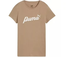 Puma ESS+Script moteriški marškinėliai smėlio spalvos 679315 67