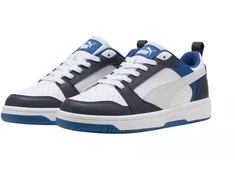 Puma Rebound V6 Lo Mid vaikiški batai balti ir mėlyni 393833 28