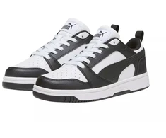 Puma Rebound V6 Lo Mid vaikiški batai balti ir juodi 393833 01