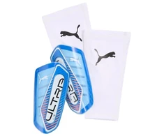 Puma Ultra Flex Sleeve futbolo blauzdų apsaugos, mėlynos ir baltos spalvos, 30987 04