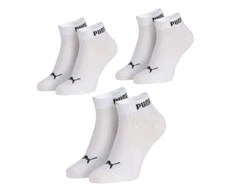 Puma unisex 3 porų medvilninių trumpų kojinių rinkinys, baltos spalvos, patogios