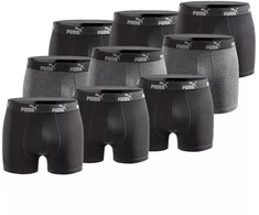 Puma Vyriški bokseriai, 9 vnt. Juodi ir pilki, patogūs, medvilniniai Puma