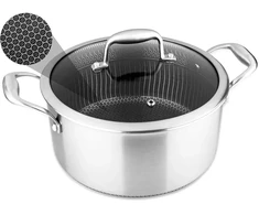 Puodas su dangčiu OSFÉ Tri-Ply, 24 cm, 5 l