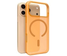 Puro Daylight Magsafe Compatible Silikoninis dėklas for iPhone 17 Pro - Translucent Oranžinis