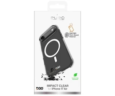 Puro Impact Clear D3O TPU+PC MagSafe Suderinamas Dėklas iPhone 17 Air - Skaidrus