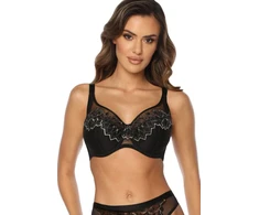 Pusiau pakietinta liemenėlė Kinga Shimmer Sophie juoda