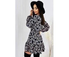 Rachell Leaf Print mini suknelė