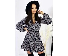 Rachell Leaf Print mini suknelė