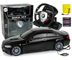 Auto NUOTOLINIU BŪDU VALDOMAS BMW M3 SU VAIRU, GARSU IR ŠVIESOMIS – 2.4G, 1:18