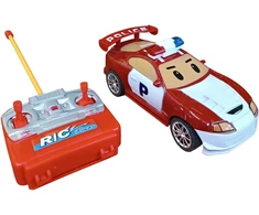 Radijo bangomis valdomas automobilis policijos automobilis, raudonas