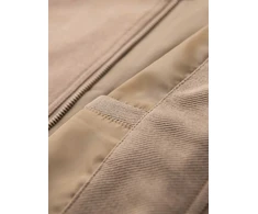 Raglan tipo bomber švarkas smėlio spalvos su pašiltinimu V2