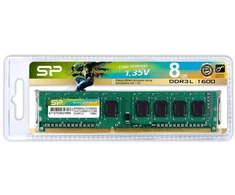 Ausinės RAM Silicon Power DDR3 8GB (1x8GB) 1600MHz CL11 1.35V Žemos įtampos UDIMM
