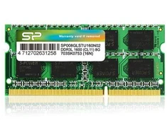 Ausinės RAM Silicon Power SODIMM DDR3 8GB (1x8GB) 1600MHz CL11 1.35V Žemos įtampos