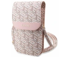 Guess krepšys telefonui GUWBHGCFSEP pink Piniginė GCube Stripe