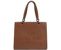 Rankinė tote tipo ruda iš natūralios odos kasdienai The Tote Bag