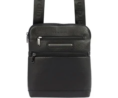 Vyriška mėlyna eko odos crossbody piniginė Pierre Cardin su reguliuojamu dirželiu