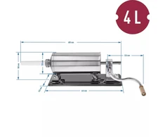 Rankinis horizontalus kimštuvas 4kg