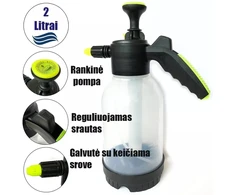 Rankinis slėginis sodo purkštuvas 2 l (skaidrus)