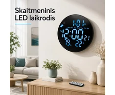 Rankšluostis Elektroninis laikrodis su data ir termometru TR2250H