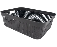 Rankšluostis Plastikinė dėžutė su skylutėmis, 30 × 20 × 9 cm JUODA